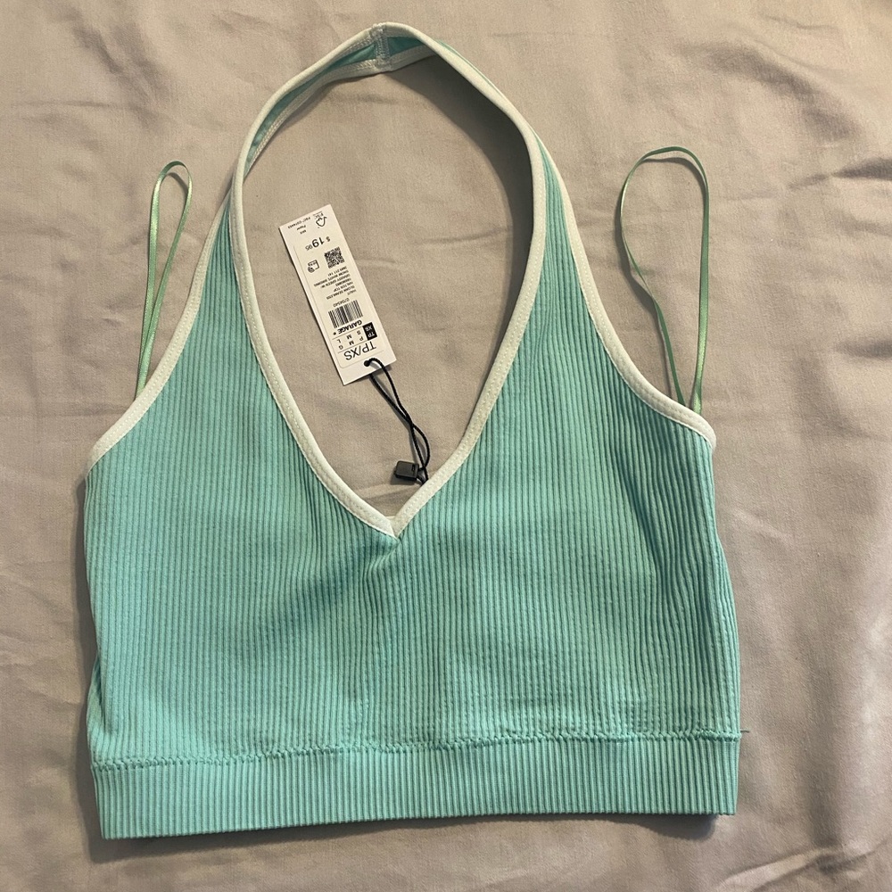 green garage halter top *new with tags*